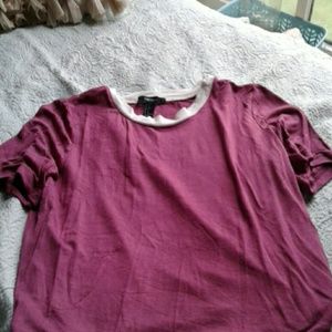 Pink and white forever 21 crop top